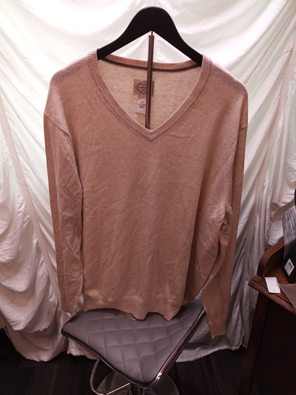St. John's Bay Men's V-Neck Sweater - Beige/Tan